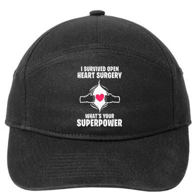 I Survived Open Heart Surgery Bypass Operation Recovery 7-Panel Snapback Hat