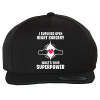 I Survived Open Heart Surgery Bypass Operation Recovery Wool Snapback Cap