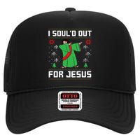 I Sould Out For Jesus Ugly Christmas High Crown Mesh Back Trucker Hat