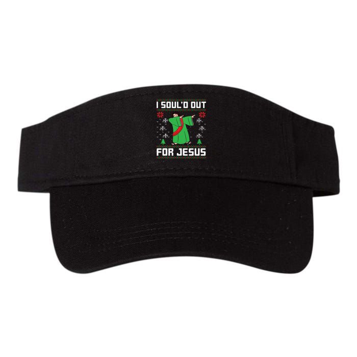 I Sould Out For Jesus Ugly Christmas Valucap Bio-Washed Visor