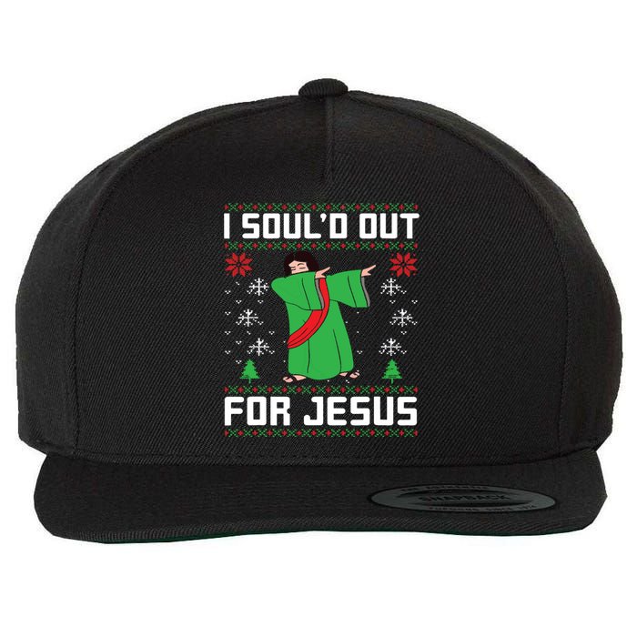 I Sould Out For Jesus Ugly Christmas Wool Snapback Cap