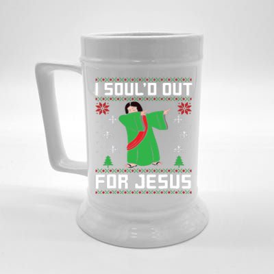 I Sould Out For Jesus Ugly Christmas Beer Stein