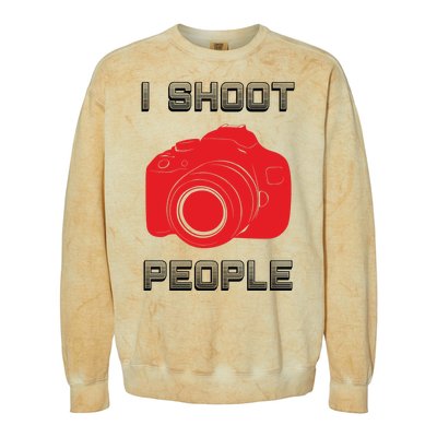 I Shoot People Colorblast Crewneck Sweatshirt