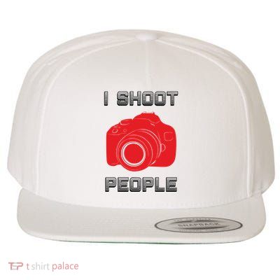 I Shoot People Wool Snapback Cap
