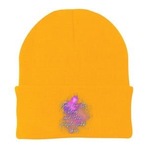 Invisible String Purple Pink Skies Eras Knit Cap Winter Beanie