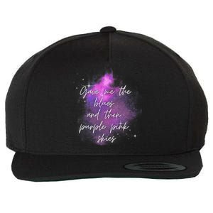 Invisible String Purple Pink Skies Eras Wool Snapback Cap