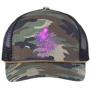 Invisible String Purple Pink Skies Eras Retro Rope Trucker Hat Cap