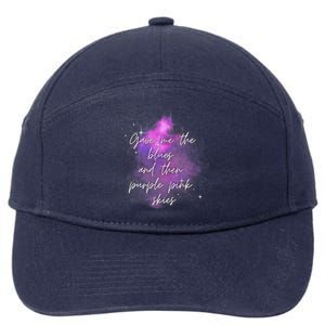 Invisible String Purple Pink Skies Eras 7-Panel Snapback Hat