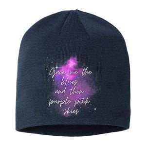 Invisible String Purple Pink Skies Eras Sustainable Beanie