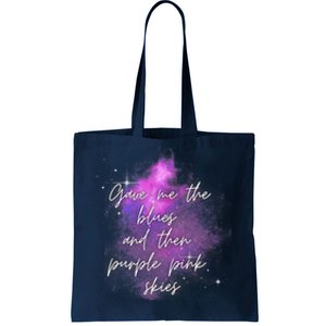 Invisible String Purple Pink Skies Eras Tote Bag