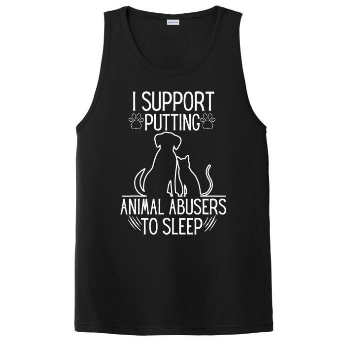 I Support Putting Animal Abusers To Sleep Dog Cat lover PosiCharge Competitor Tank