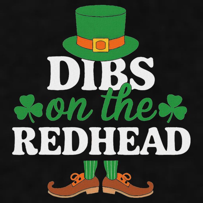 Irish St Patricks Day Shamrock Dibs On The Redhead Ladies PosiCharge Tri-Blend Wicking Tank