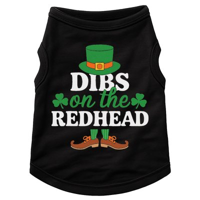 Irish St Patricks Day Shamrock Dibs On The Redhead Doggie Tank