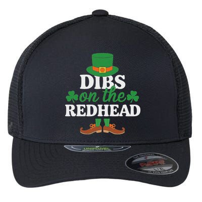 Irish St Patricks Day Shamrock Dibs On The Redhead Flexfit Unipanel Trucker Cap
