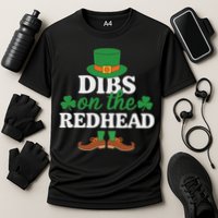 Irish St Patricks Day Shamrock Dibs On The Redhead Performance Shirt