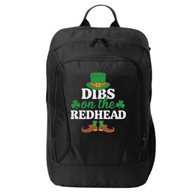 Irish St Patricks Day Shamrock Dibs On The Redhead City Backpack