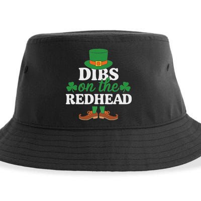 Irish St Patricks Day Shamrock Dibs On The Redhead Sustainable Bucket Hat