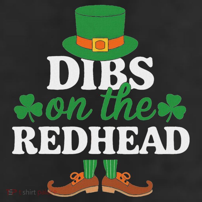 Irish St Patricks Day Shamrock Dibs On The Redhead Adult Drive Performance Visor