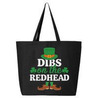 Irish St Patricks Day Shamrock Dibs On The Redhead 25L Jumbo Tote