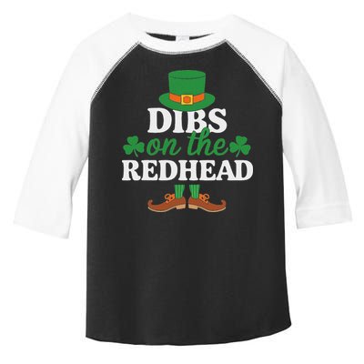 Irish St Patricks Day Shamrock Dibs On The Redhead Toddler Fine Jersey T-Shirt