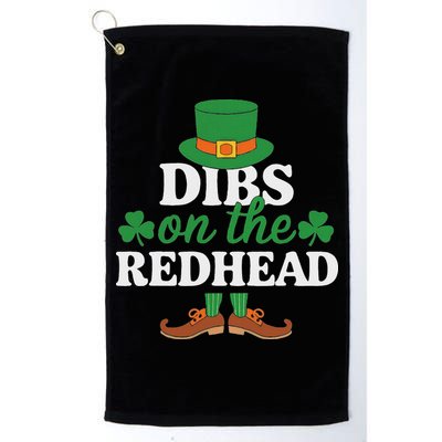 Irish St Patricks Day Shamrock Dibs On The Redhead Golf Towel