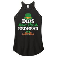 Irish St Patricks Day Shamrock Dibs On The Redhead Women's Perfect Tri Rocker Tank
