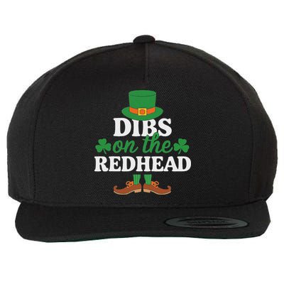 Irish St Patricks Day Shamrock Dibs On The Redhead Wool Snapback Cap