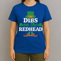 Irish St Patricks Day Shamrock Dibs On The Redhead T-Shirt