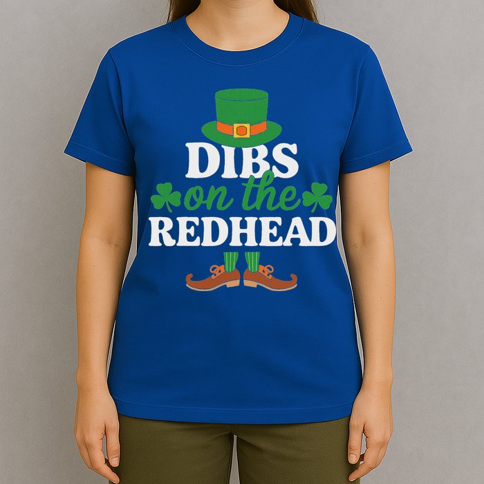 Irish St Patricks Day Shamrock Dibs On The Redhead T-Shirt