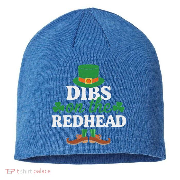 Irish St Patricks Day Shamrock Dibs On The Redhead Sustainable Beanie