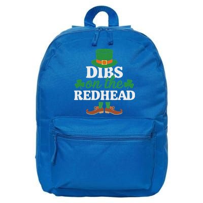 Irish St Patricks Day Shamrock Dibs On The Redhead 16 in Basic Backpack