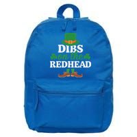 Irish St Patricks Day Shamrock Dibs On The Redhead 16 in Basic Backpack
