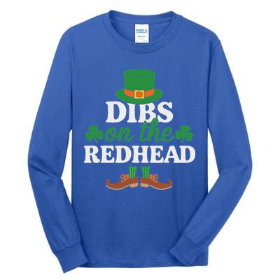 Irish St Patricks Day Shamrock Dibs On The Redhead Tall Long Sleeve T-Shirt