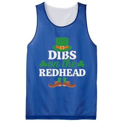 Irish St Patricks Day Shamrock Dibs On The Redhead Mesh Reversible Basketball Jersey Tank