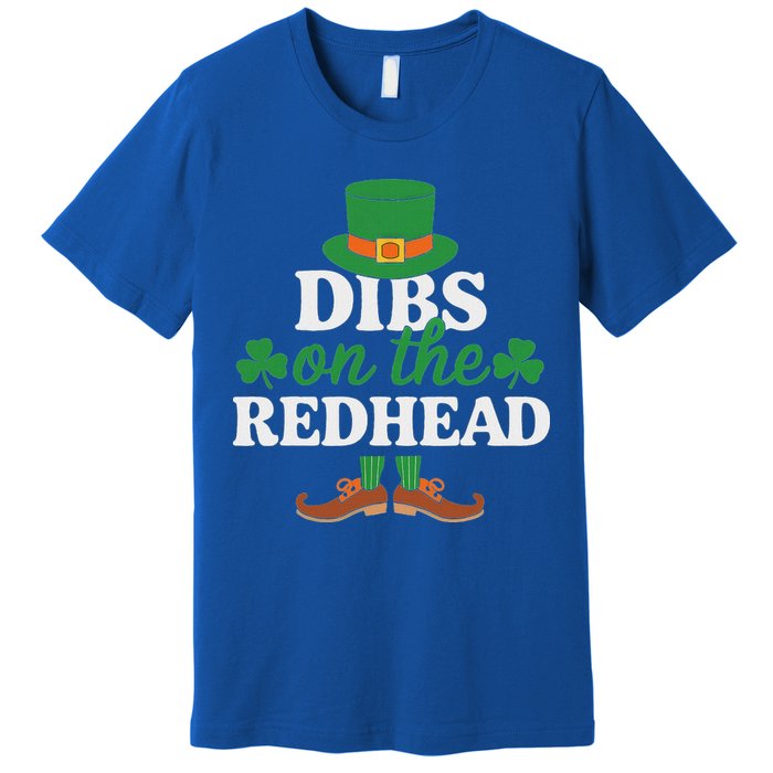 Irish St Patricks Day Shamrock Dibs On The Redhead Premium T-Shirt