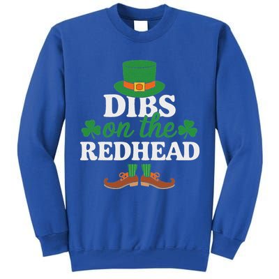 Irish St Patricks Day Shamrock Dibs On The Redhead Tall Sweatshirt