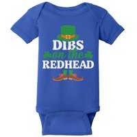 Irish St Patricks Day Shamrock Dibs On The Redhead Baby Bodysuit