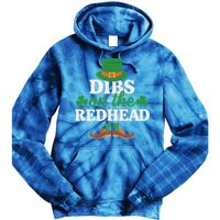 Irish St Patricks Day Shamrock Dibs On The Redhead Tie Dye Hoodie