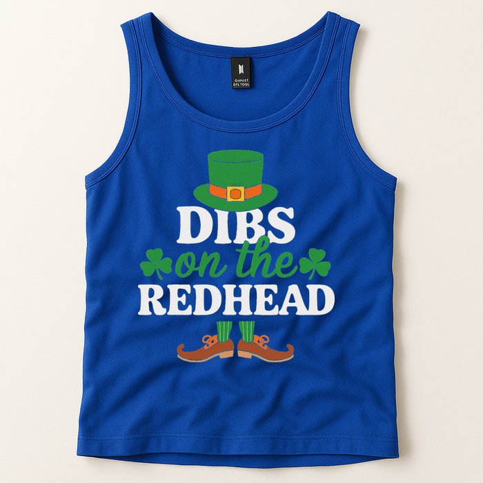 Irish St Patricks Day Shamrock Dibs On The Redhead Tank Top