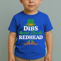 Irish St Patricks Day Shamrock Dibs On The Redhead Toddler T-Shirt
