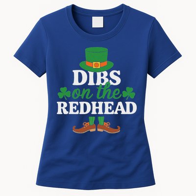 Irish St Patricks Day Shamrock Dibs On The Redhead Womens T-Shirt