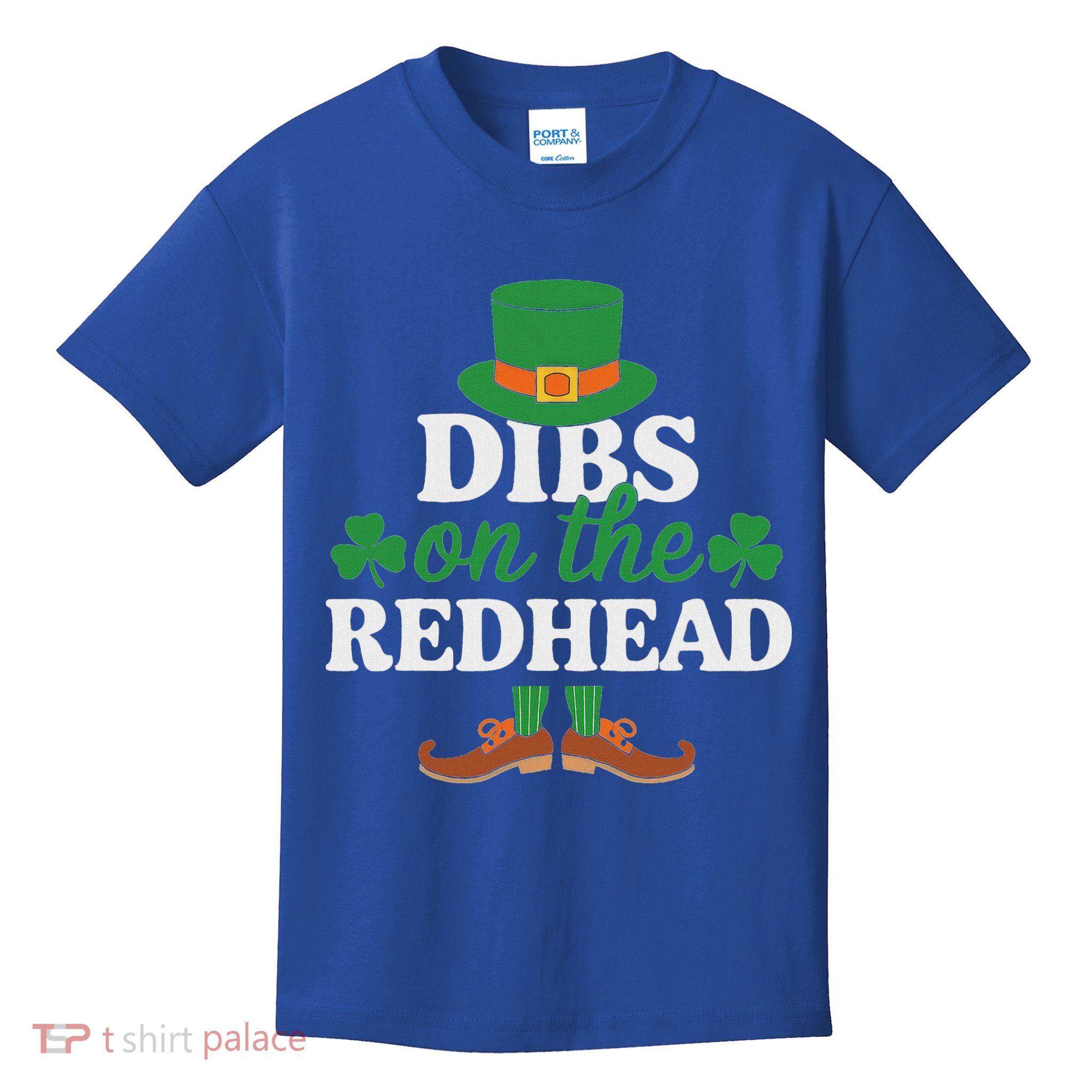 Irish St Patricks Day Shamrock Dibs On The Redhead Kids T-Shirt