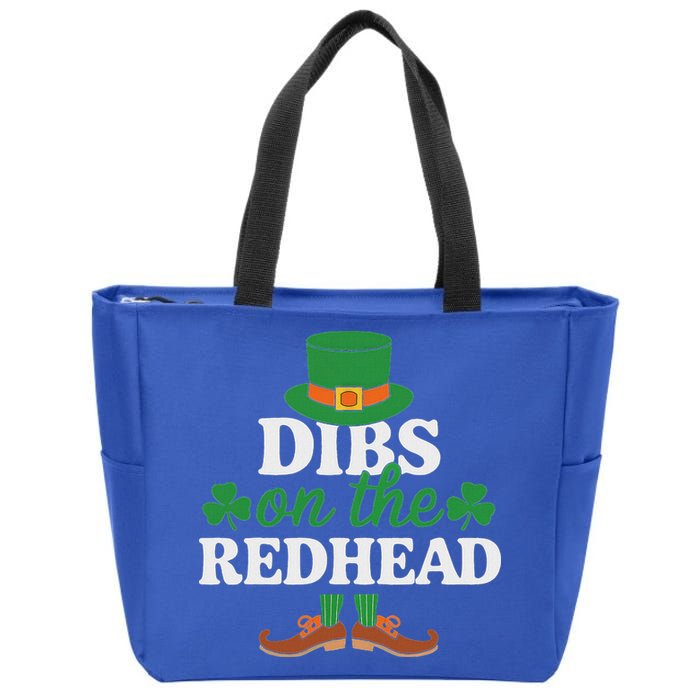 Irish St Patricks Day Shamrock Dibs On The Redhead Zip Tote Bag