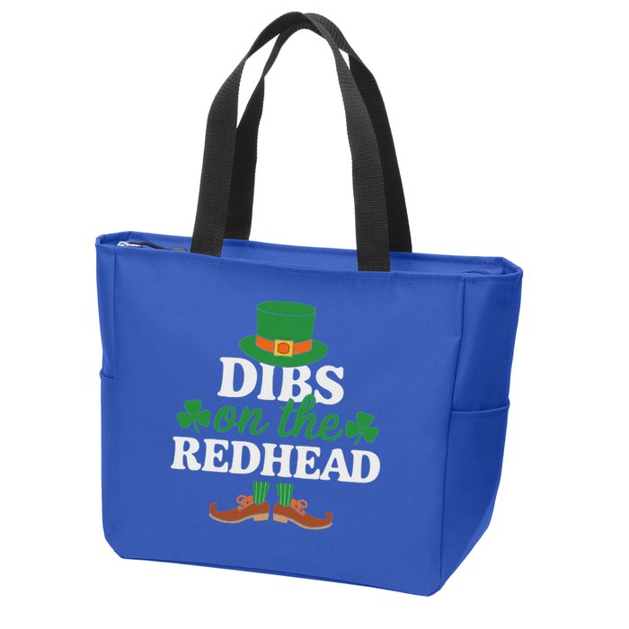 Irish St Patricks Day Shamrock Dibs On The Redhead Zip Tote Bag