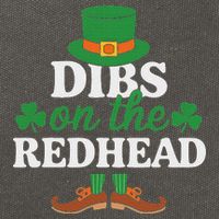 Irish St Patricks Day Shamrock Dibs On The Redhead Cotton Canvas Backpack