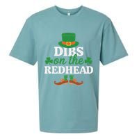 Irish St Patricks Day Shamrock Dibs On The Redhead Sueded Cloud Jersey T-Shirt