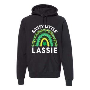 Irish St Patrick Day Sassy Little Lassie Teen Girl Wo Premium Hoodie