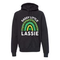 Irish St Patrick Day Sassy Little Lassie Teen Girl Wo Premium Hoodie