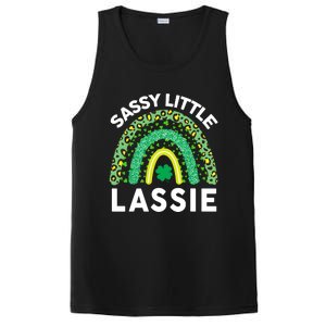 Irish St Patrick Day Sassy Little Lassie Teen Girl Wo PosiCharge Competitor Tank