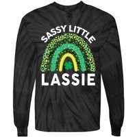 Irish St Patrick Day Sassy Little Lassie Teen Girl Wo Tie-Dye Long Sleeve Shirt